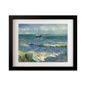 The Sea at Les Sainte Maries Vincent 14x18 framed